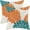 Burnt Orange Teal White, variant on Burnt Orange Yellow Pillow Covers 20x20 Inch Set of 2 Fall Colored Dahlia Floral Decor Throw Pillows Summer Modern Geometry Flower Outdoor Decorative Cushion Cases for Sofa Couch Bed Decoration