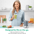 thumbnail image 4 of Personal Blender, Shakes, Smoothies, Food Prep, and Frozen Blending, 24 Ounces, 600 Watt, Gray, 4 of 6