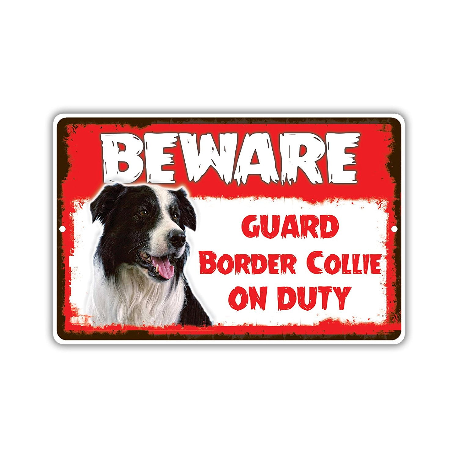 PETS 8"X12" ALUM SIGN MAN CAVE BEWARE OF DOGS SECURITY FUNNY WARNING 
