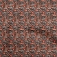 thumbnail image 1 of oneOone Silk Tabby Brown Fabric Mushroom Sewing Craft Projects Fabric Prints By Yard 42 Inch Wide, 1 of 5