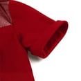 thumbnail image 5 of DGMIOCS Women's Dress with Stand Collar and Lace Trim Versatile Daily Wear for Summer and Red L, 5 of 9