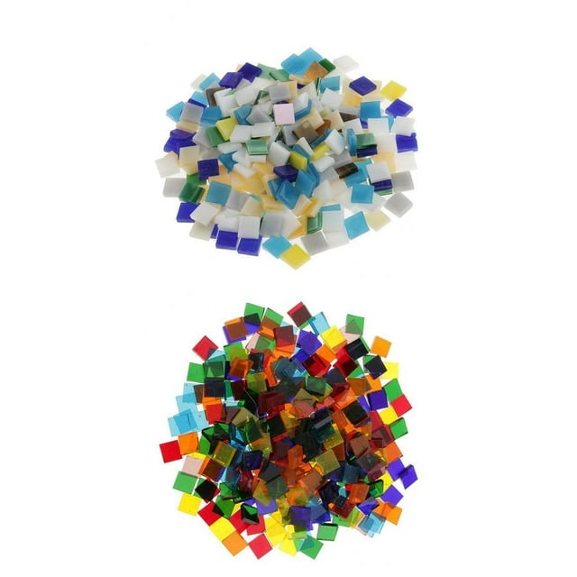 de Mosaico de Vítreo Cuadrado Multicolor 320g Tessera para Manualidades de Bricolaje 10x10mm perfecl Azulejos de mosaico