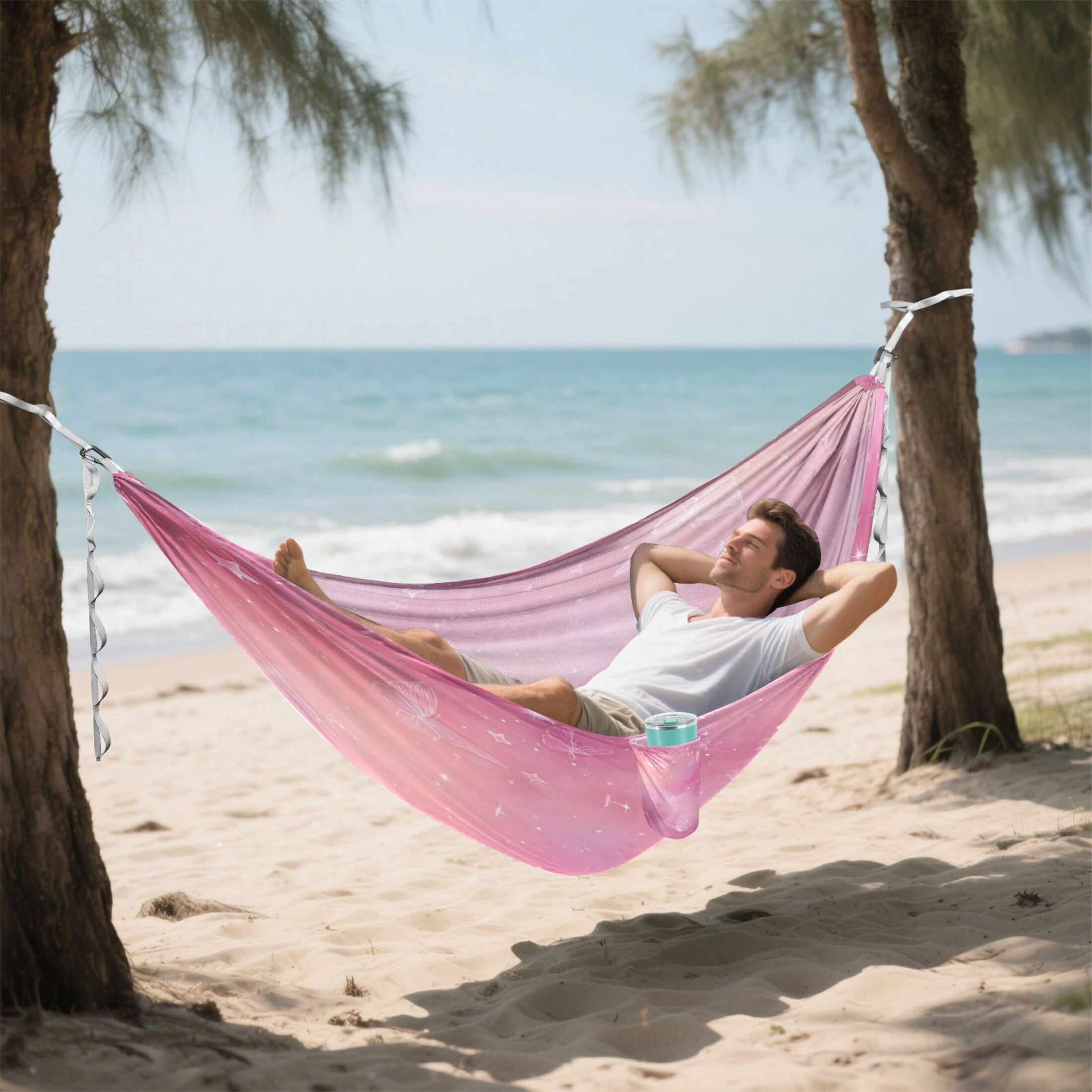 Hanging Hammock Portable Travel Camping For Outdooor Beach Camping Hiking Soft Background