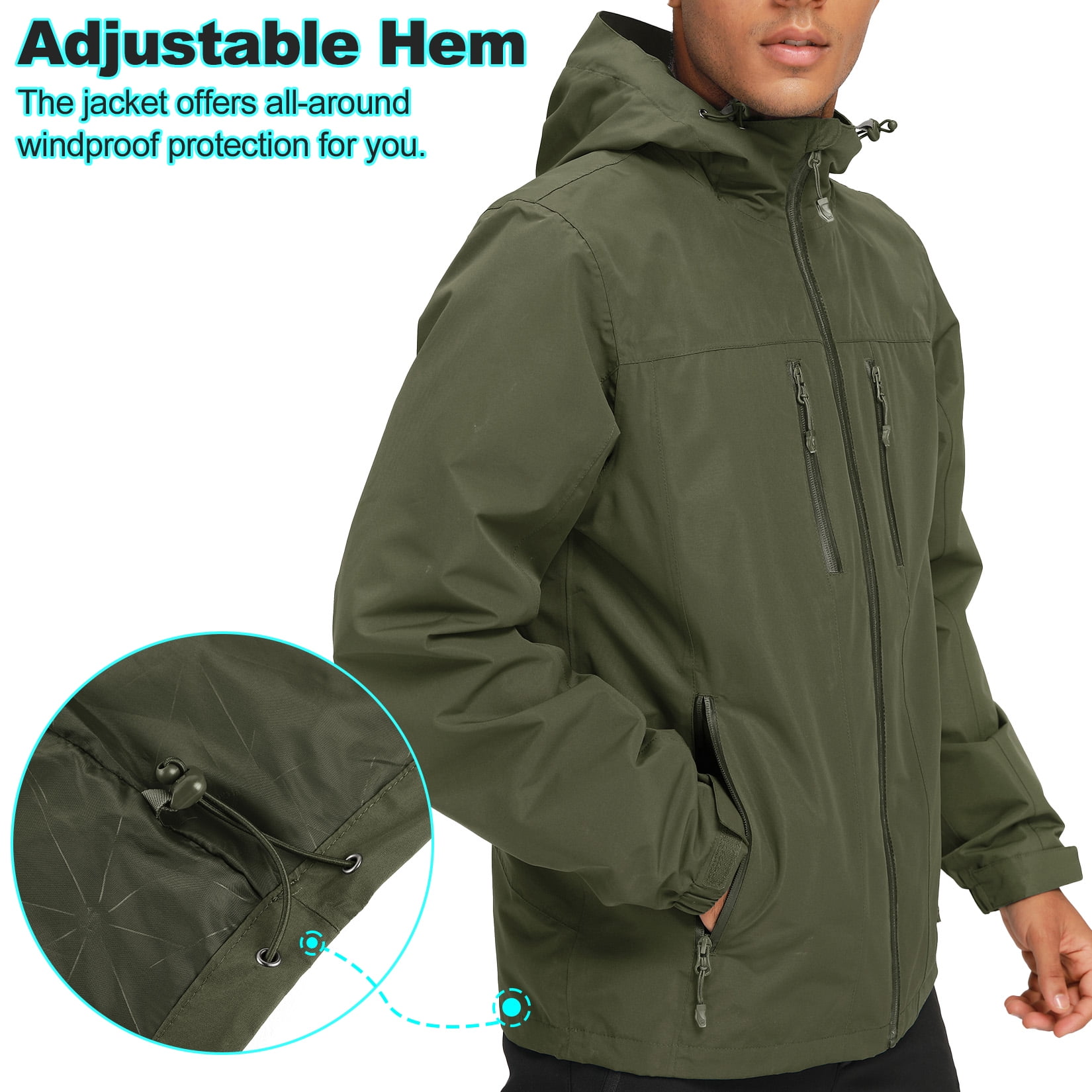 CAMEL CROWN Men's Packable Down Jacket Hooded Lightweight Puffer Insulated Coat For Travel Outdoor Hiking Blac