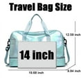 thumbnail image 4 of Travel Duffel Sport Gym Bag Women Girls Weekender Duffle Bags with Shoe Compartment Wet Pocket Pink, 4 of 7