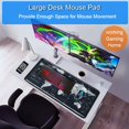 thumbnail image 6 of Large Gaming Mouse Pad with Stitched Edges, 31.5x15.7x0.12 in Extended Computer Keyboard Mouse Mat, Water Resist Non-Slip Mousepad Rubber Base Long XXL Desk Mousepad for Work & Gaming, Home, Map, 6 of 6