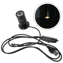 FENGGUIQU LED Small Spotlight Black for Cabinet Jewelry Display with Adjustable Angle, Bright Lighting for Home and Retail