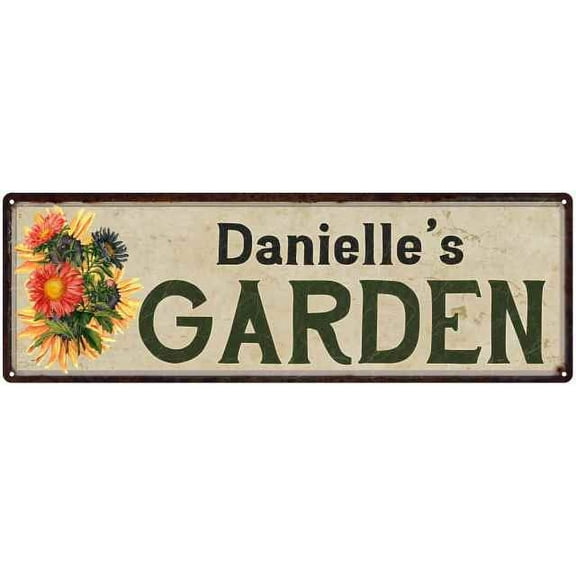 Danielle's Garden Sign Chic Decor 6x18 Sign Gift 206180017153