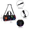 thumbnail image 5 of Dog Paw Print Durable Duffle Bag: Versatile Weekender, Yoga, Shoe Bag with Interior Zipper Pocket and Large Capacity - Size 17.7 Inches, 5 of 6