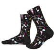 thumbnail image 2 of Pofeuu Colorful Geometry Print Crew Socks, Adult Running Hiking Socks for Youth and Adult, 2 of 7
