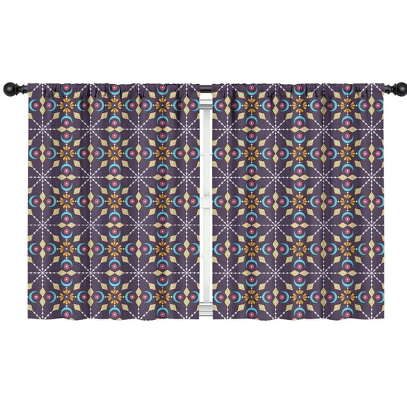 Blackout Kids Curtains,Boho Bohemia Flower Childrens Insulated Curtains Set Of 2,Bedroom Essentials,Toddler Room Decor 42"x54"(106x137cm)