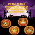 thumbnail image 4 of (12) Plastic Pumpkin Decorating Set, Witch Bats Monster Assorted Designs May Vary Halloween Party DIY Jack-o-lantern Making Mess-free No Carving Decoration Kit Fun Family Activity Supplies, 4 of 9