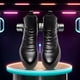 thumbnail image 1 of Botas de hombre con suela antideslizante y cremallera de doble cara, botas con borlas, botas de cuero para hombre, talla grande, 1 of 6