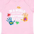thumbnail image 4 of Inktastic In a World You Can Be Anything Be Kind Autism Awareness Boys or Girls Baby Bodysuit, 4 of 5