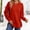 Red, variant on Crew Neck Side Split Sweatshirt for Women Long Sleeve Pullover Shirts Casual Loose Side Slits Tunic Top Office Casual Pullover Basic Lightweight T-Shirt Gym T-Shirt Hot Pink L