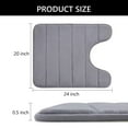 thumbnail image 7 of Tripumer U-Shape Memory Foam Toilet Rug Contour Bathroom Rug 20 x 24 inch Absorbent Mat Floor Carpet Bathroom Rugs Mat for Toilet Base Gray, 7 of 7