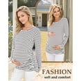 thumbnail image 3 of Long Sleeve Pregnancy Shirts Tops Maternity Clothes for Women 3-Pack, 3 of 6