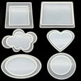 thumbnail image 1 of EIMELI DIY Cloud Square Rectangle Ellipse Heart Round Silicone Epoxy Craft Decor Mold, 1 of 10
