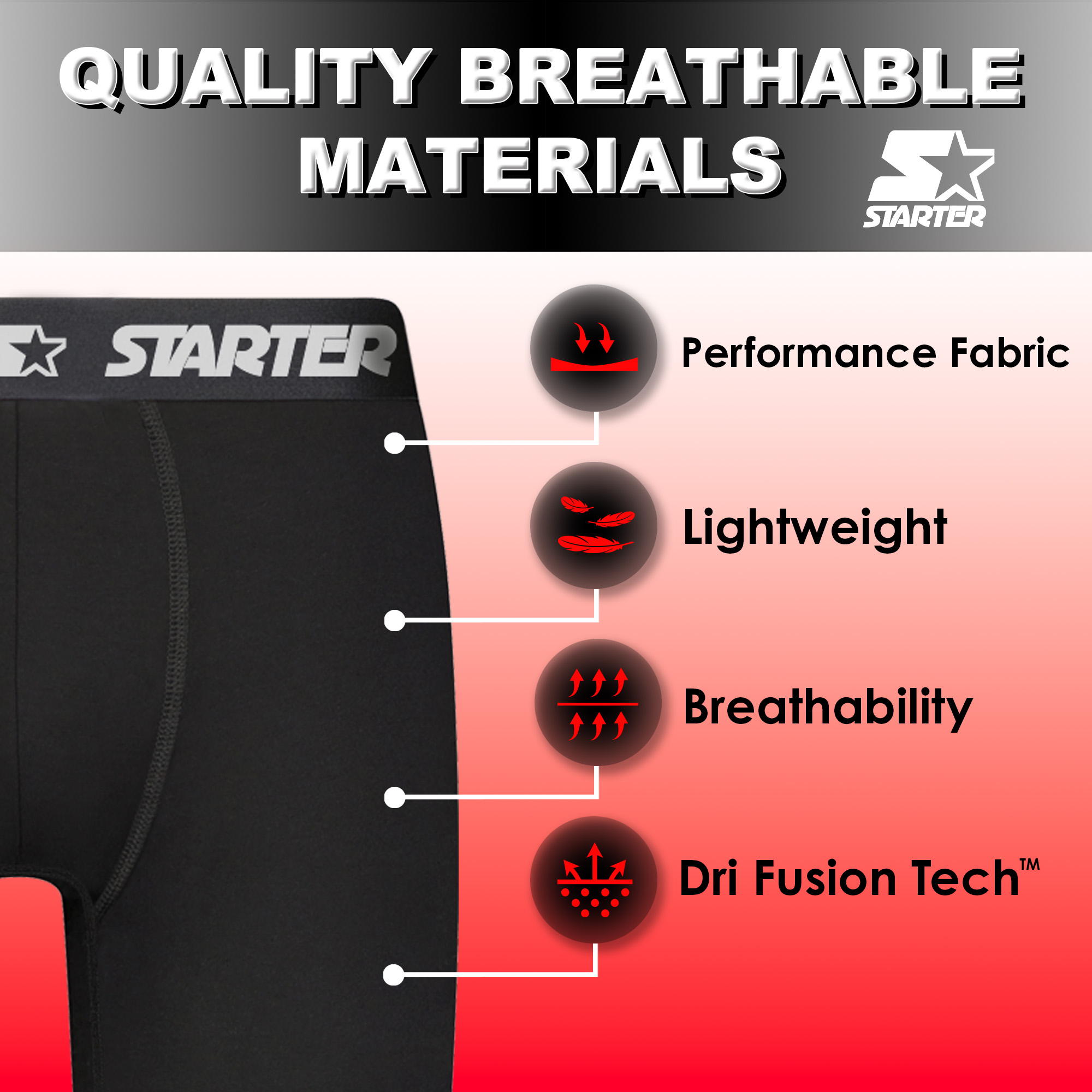 Starter Men's Breathable Boxer Brief, Multicolor, 6-Pack photo 3