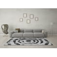 thumbnail image 3 of Ahgly Company Indoor Round Abstract Gray Modern Area Rugs, 3' Round, 3 of 4
