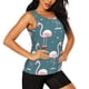 thumbnail image 2 of Fotbe Flamingo Blusas Sin Mangas para Mujer – Estilo Casual, Corte Suelto, Slim-Fit, Cuello Redondo Deportivo, Tops de Verano para Gimnasio y Yoga-X-Large, 2 of 7