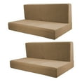 thumbnail image 3 of Nishiyuenyi Cushion Covers Stretch RV Couch Covers Backrest Covers Soft Seat Covers brown, 3 of 8