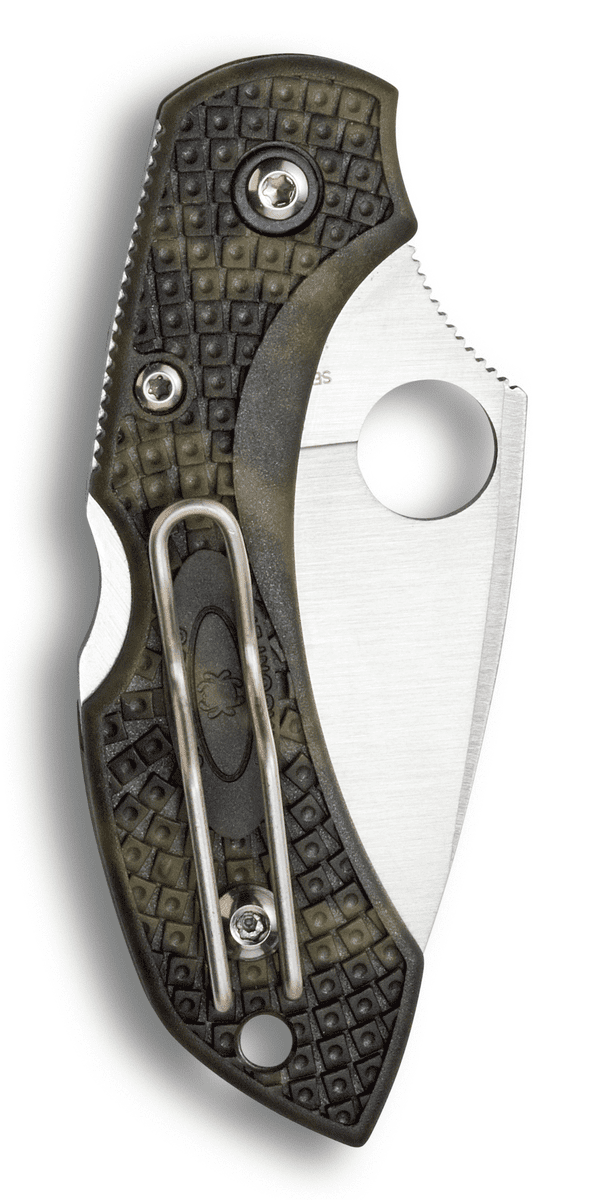 Spyderco Dragonfly 2 Folding Knife 2-5/16" VG10 Satin Plain Blade, Zome Green FRN Handles, Lockback - C28ZFPGR2
