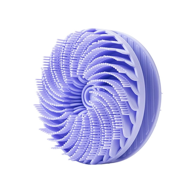 Decodeary Easy To Shower Brush For Gentle Clean Moisturizing Flat Body Scrubber Silicone purole