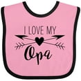 thumbnail image 3 of Inktastic I Love My Opa Heart and Arrows Boys or Girls Baby Bib, 3 of 4