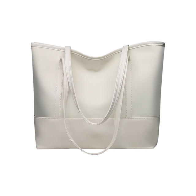 Bolso Grande de Bolsa de Mujer Bolso de Hombro de Gran Capacidad Bolso de Tela de Oxford Empalme de Cuero Suave Bolso Grande