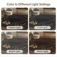 thumbnail image 7 of ODIKA 9'x12' Washable Area Rug Low Pile, Flatwoven, Black Gold Celestial Feline Elegance Design Floral and Star Motifs with Golden for Great Room, Indoor Concept, Large Living, 7 of 7