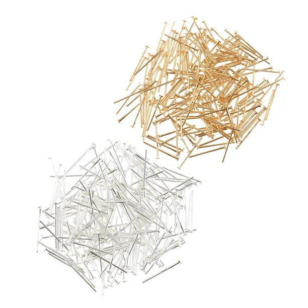 400 Piezas Pasadores de Hierro para Componentes de Fabricación de Joyas Pasadores de Alambre de 19 Mm Hugo alfileres de cabeza para la fabricación de joyas