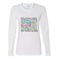 thumbnail image 2 of Wild Bobby, God Grant Me Serenity Courage and Wisdom Prayer Faith, Inspirational/Christian, Women Graphic Long Sleeve Tee, White, Medium, 2 of 3