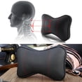 thumbnail image 6 of Rooha Car Seat Headrest Leather + Space Cotton Pillow Neck Rest Sleeping Headrest Support Solution Auto Interior Accessories Universal, 6 of 8