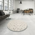 thumbnail image 3 of Ahgly Company Indoor Round Contemporary Antique White Beige Solid Area Rugs, 8' Round, 3 of 6