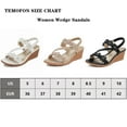 thumbnail image 2 of LANREMON Women Wedge Sandals Elastic Ankle Strap Sandals Open Toe Summer Platform Beach Shoes Flower Rhinestone Sandal Beige 5, 2 of 7