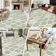 thumbnail image 5 of Rectangle Area Rugs 6 x 9 Ft, Sage Green Geometric Non-Slip Residential Carpet, Moroccan Chic Abstract Plaid Art Indoor Crawling Mats Runner Rugs for Living Room/Dining Room/Bedroom, 5 of 8