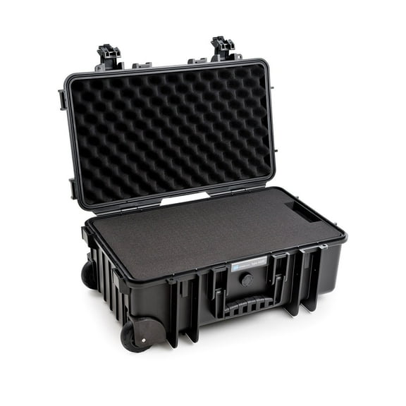 B&W International Type 6600 Hard Case, Waterproof Equipment Protection, SI Pre Cut Foam Insert, Black