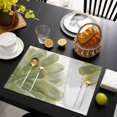 thumbnail image 3 of Sage Green Gold Placemats Set of 8, Aesthetics Flower Boho Watercolor Art Placemats for Dining Table, Place Mats for Kitchen Tabletop, Waterproof Wipeable Dining Table Mats Set, 3 of 9