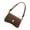 Coffee, variant on Stylish Crossbody Bag with Adjustable Strap Candy Color Shoulder Bags PU Leather Underarm Purse for Everyday Use