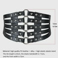 thumbnail image 3 of Prolriy Corset Belts for Women, Women's Fashion Vintage Wide Waist Belt Elastic Stretch Belts with Interlock Buckle Womens Belt Silver One Size, 3 of 6