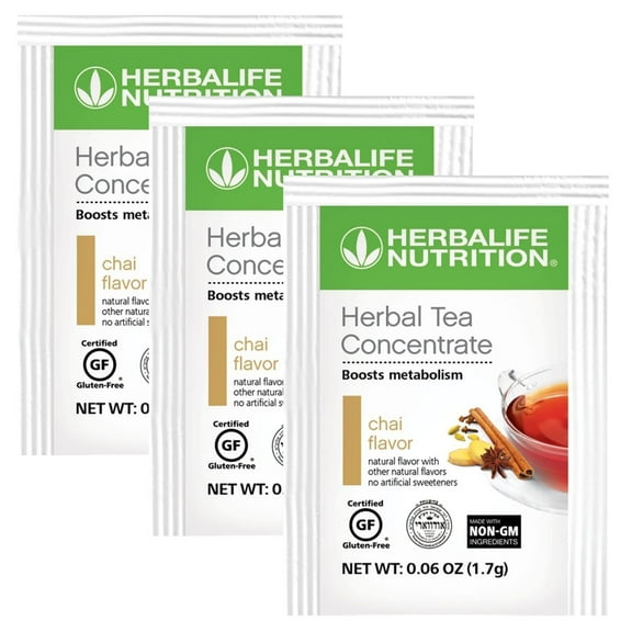 Herbalife. Herbal Tea Concentrate Packets: Chai Flavor (30 Packets) Gluten Free,Naturally Flavored