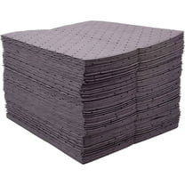 Global Industrial Universal Sorbent Pads Medium-weight 15""L x 18""W Gray 100/Pa