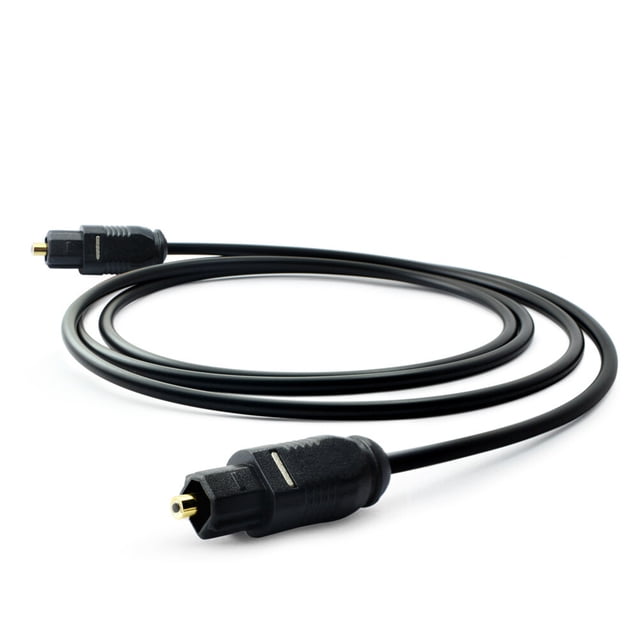 HOOWIFFY Cable Óptico De Material Plástico Y Metal Negro Ideal Para Conexión De Audio Digital Media