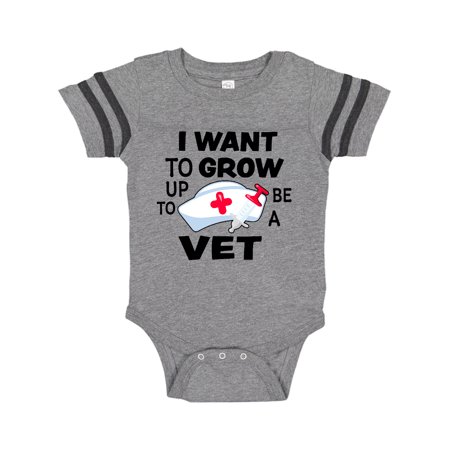 

Inktastic I Want To Grow up To Be a Vet Gift Baby Boy or Baby Girl Bodysuit
