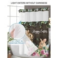 thumbnail image 6 of No Hook Shower Curtain with Snap-in Liner, Easter Waterproof Fabric Bathroom Curtains, Spring Watercolor Bunny Eggs Flower Leaf Wood Grain Bath Curtains & Mesh Top Window Standard 72"x72", 6 of 9