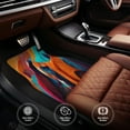 thumbnail image 4 of Gaeub Abstract Fabric Color Waves Print 4 Pieces Car Floor Mats Car,Universal Car Carpet Mats,Fit for SUV, Vans, Sedans,Trucks, 4 of 6