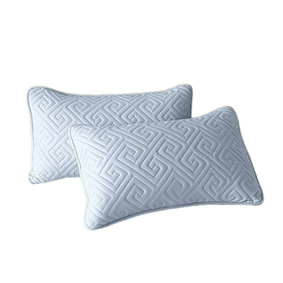 Quilted Pillow Shams Set of 2 Standard Size Pillow Covers Modern Decorative Pillow Cases for Bed 19" x 29"