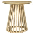 thumbnail image 3 of Touhy Ensemble de 2 Pcs Table Basse Ronde et Table d'Appoint Naturel Mangue, 3 of 10