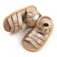 thumbnail image 2 of Summer Baby Soft Bottom Sandal Toddlers Beach Sandals Non-slip Flat First Walkers Shoes 0-18 Month Brown/Gold/White/Black, 2 of 9